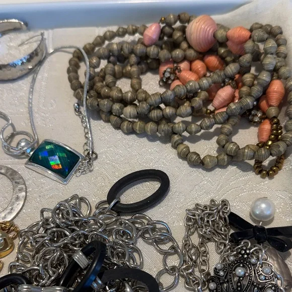 Elegant Orange and Gold Pendant Necklace Bundle Craft Reseller #166 - Picture 3 of 10